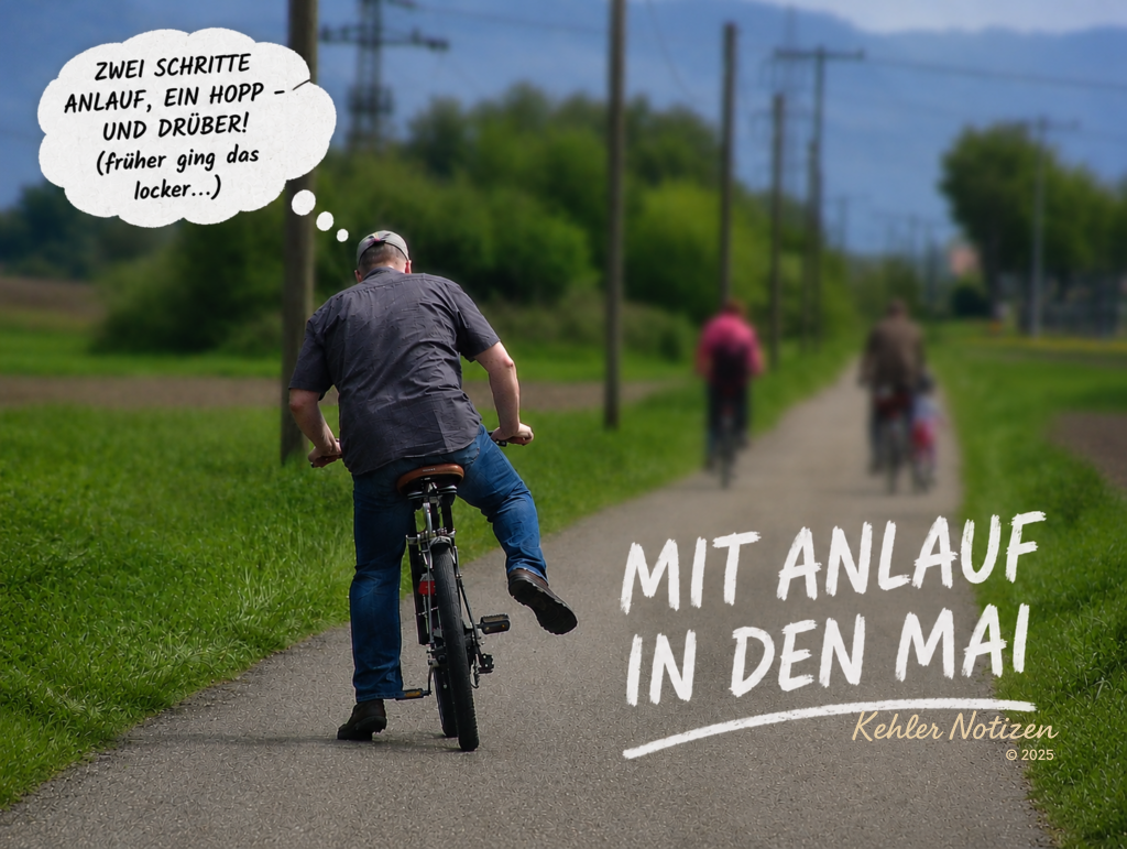 Ein Mann, ein Fahrrad, drei Anläufe