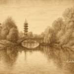 Kehler Altrhein mit Brücke und Weißtannenturm